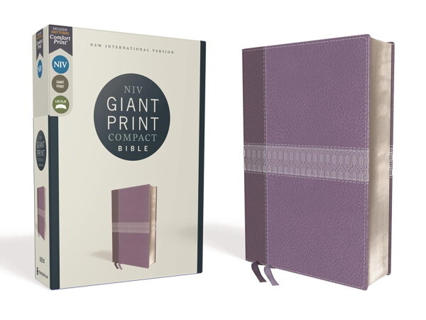 NIV Giant Print Compact Bible, Leathersoft, Purple
