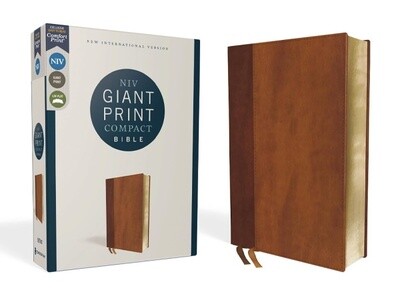 NIV Giant Print Compact Bible, Leathersoft, Brown