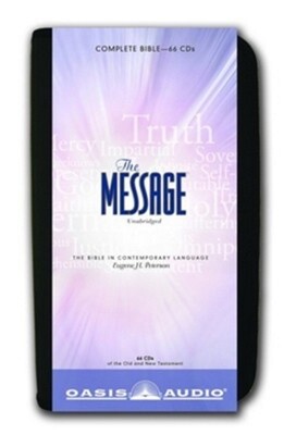 The Message: The Bible in Contemporary Language - Unabridged Audiobook on 66 CDs in a Carrying Case