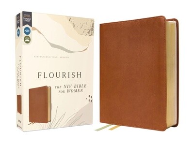 NIV Flourish Bible for Women, Leathersoft, Brown