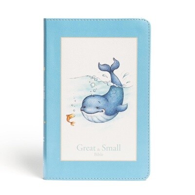 CSB Great and Small Keepsake Bible, LeatherTouch, Blue