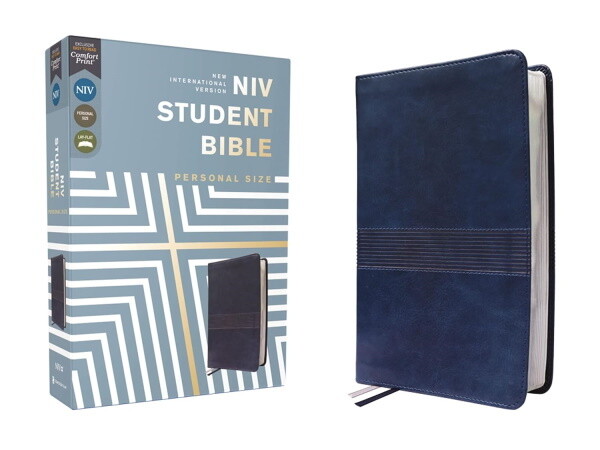 NIV Student Bible, Personal Size, Leathersoft, Navy