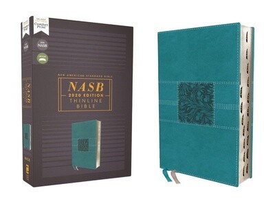 NASB '20 Thinline Bible, Leathersoft, Teal, Indexed