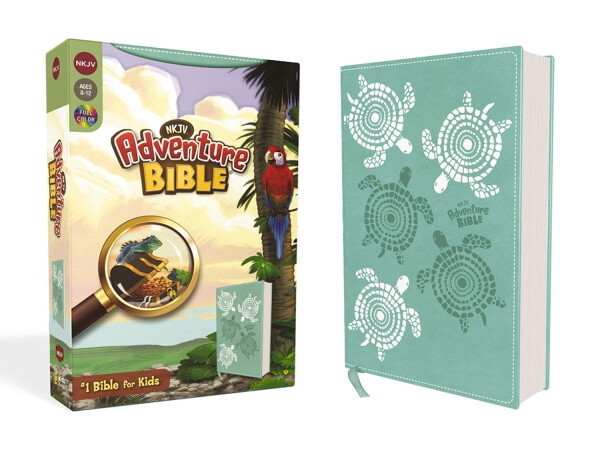 NKJV Adventure Bible, Full Color, Leathersoft, Teal