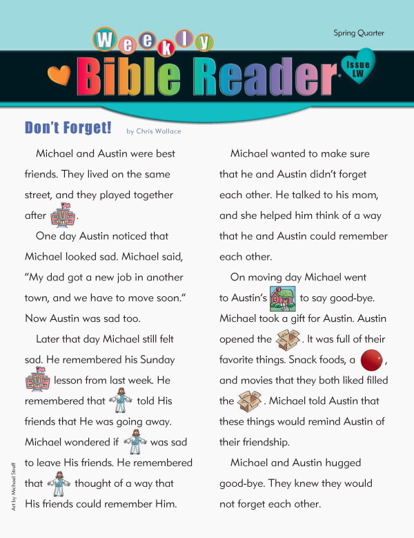 Spring Immerse Early Elementary Weekly Bible Reader (take-home)