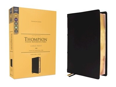 KJV Large Print Thompson Chain Reference Bible, Genuine Leather, Black
