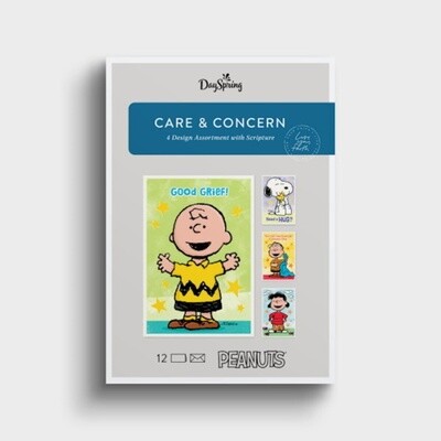 Boxed Cards - Care & Concern - Peanuts