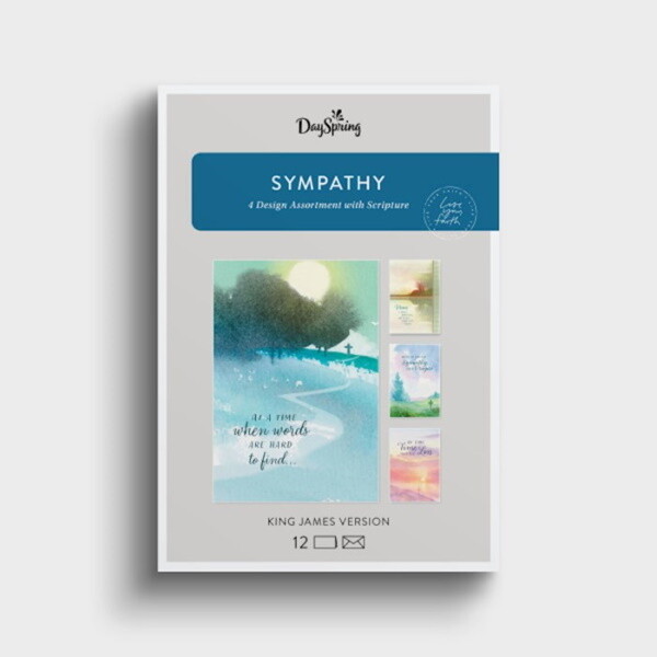 Boxed Cards - Sympathy - Watercolor Crosses (KJV)