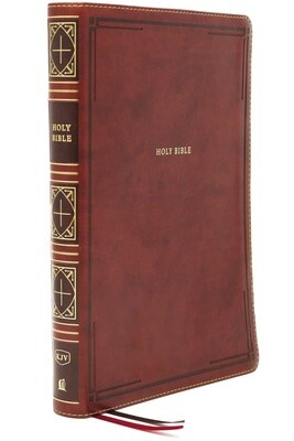KJV Thinline Giant Print Bible, Leathersoft, Brown