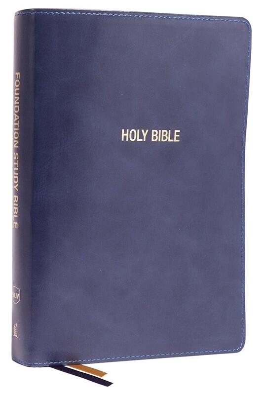 NKJV Foundation Study Bible, Large Print Edition, Leathersoft, Blue
