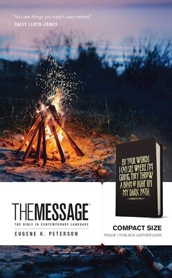 The Message Compact Bible, Leather-Look, Black