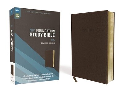 NIV Foundation Study Bible, Leathersoft, Brown
