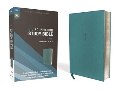 NIV Foundation Study Bible, Leathersoft, Teal