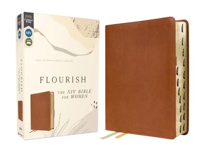 NIV Flourish Bible for Women, Leathersoft, Brown, Indexed