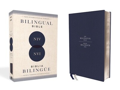NIV/NVI 2022 Bilingual Bible, Leathersoft, Navy