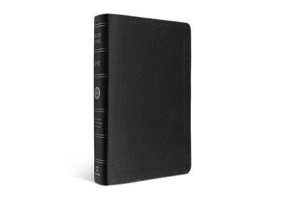 ESV Large Print Personal Size Bible, Genuine Leather, Black