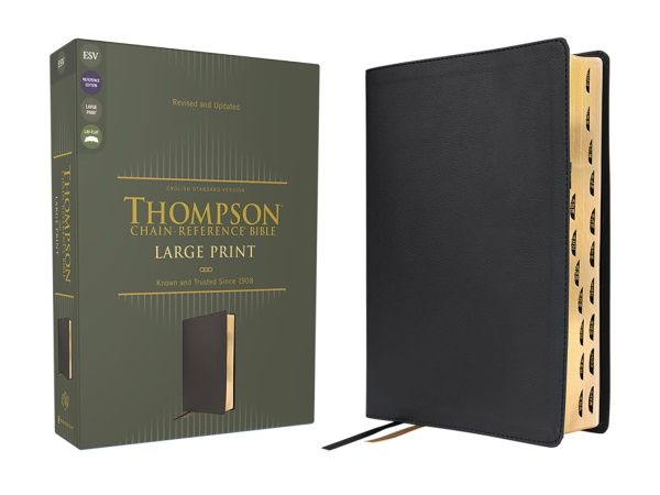 ESV Thompson Chain Reference Bible, Leathersoft, Black, Indexed
