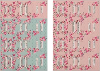 Bible Index Tabs - Floral Pink & Teal
