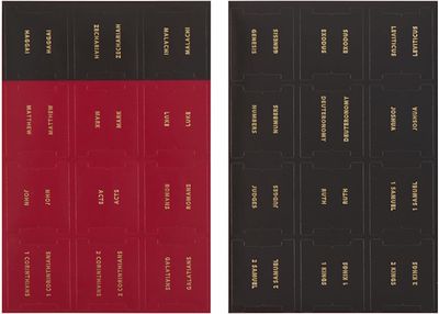 Bible Index Tabs - Black & Red with Gold Foil