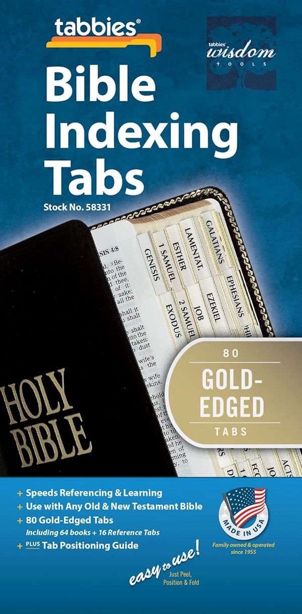 Bible Index Tabs - Gold Edged