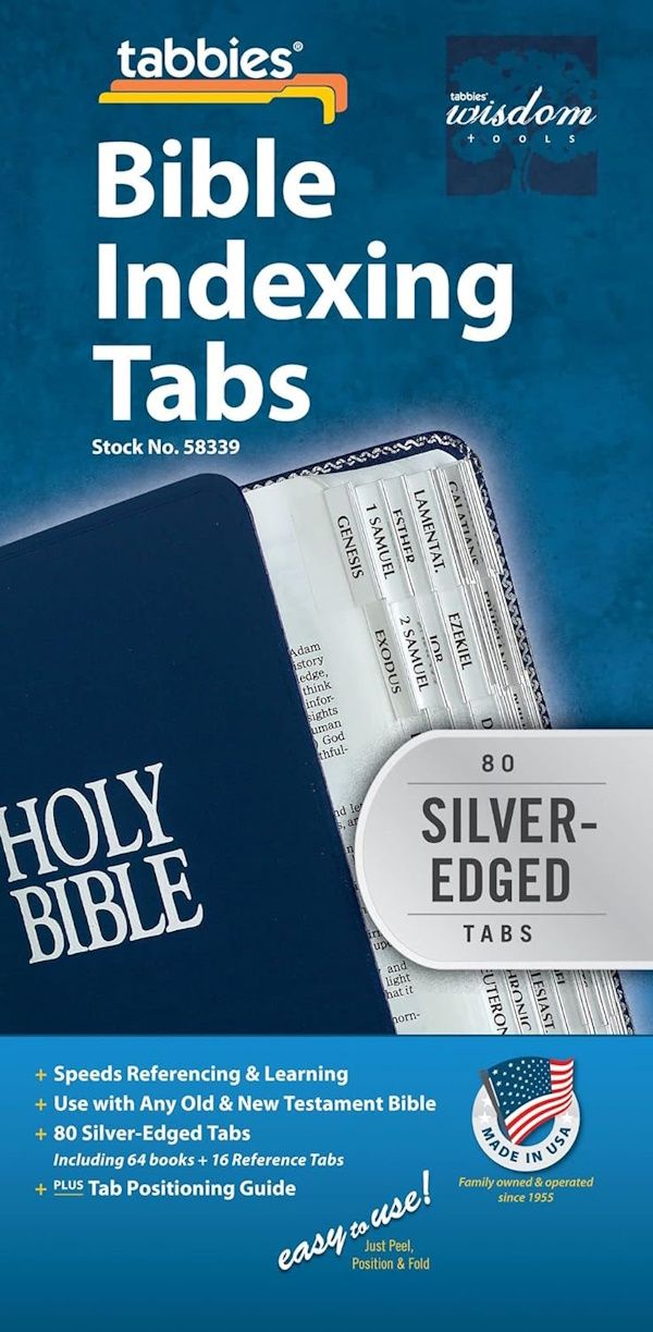 Bible Index Tabs - Silver Edged