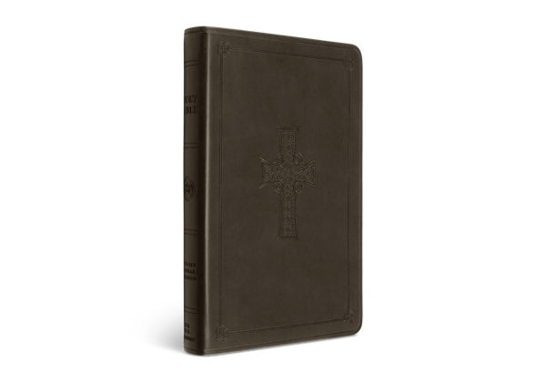 ESV Large Print Value Thinline Bible, TruTone, Olive, Celtic Cross Design