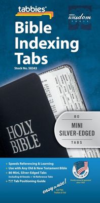 Bible Index Tabs - Mini Silver Edged