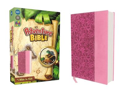 NIV Adventure Bible, Full Color, Leathersoft, Raspberry / Pink