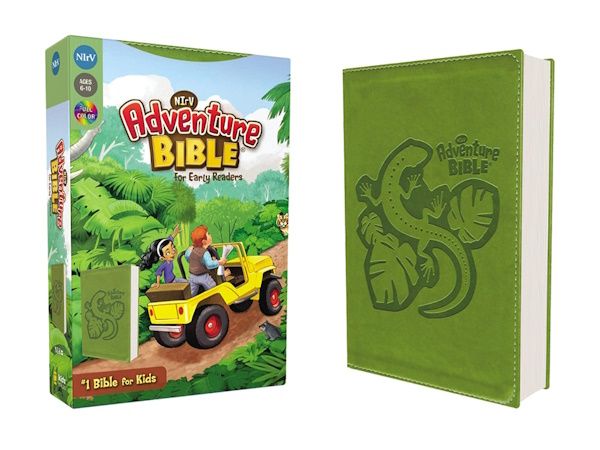 NIrV Adventure Bible for Early Readers Full Color, Leathersoft, Jungle Green
