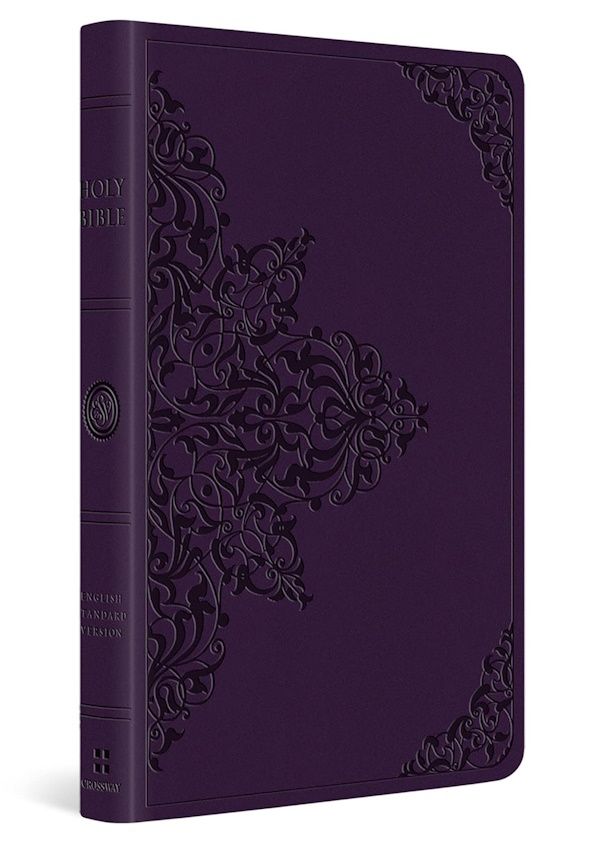 ESV Large Print Value Thinline Bible, TruTone, Lavender, Filigree Design