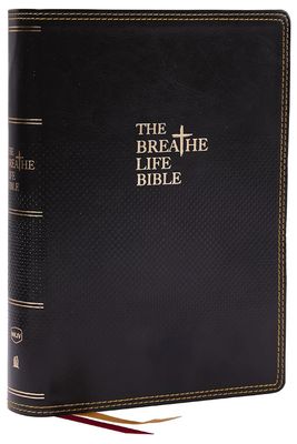 NKJV Breathe Life Bible, Leathersoft, Black, Indexed