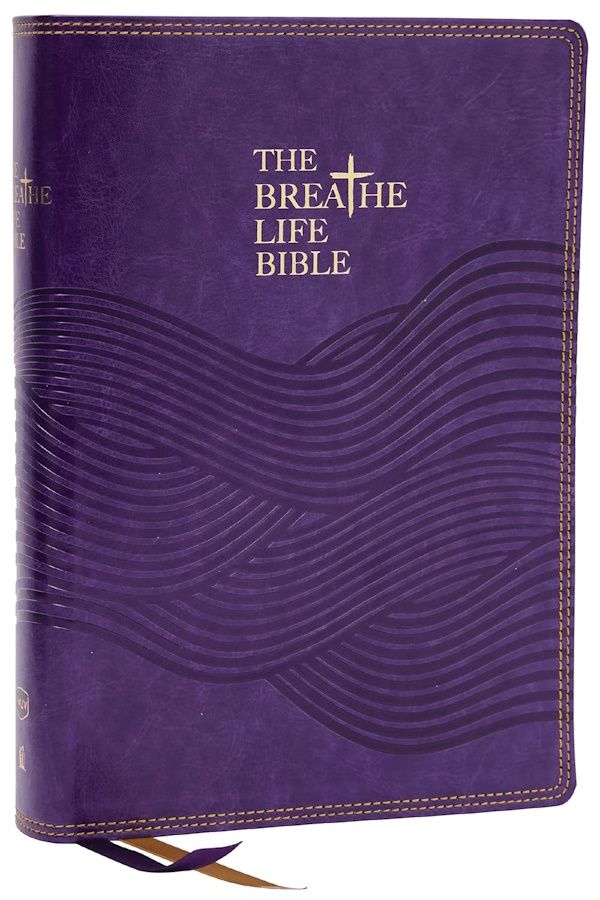 NKJV Breathe Life Bible, Leathersoft, Purple, Indexed