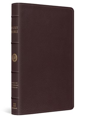 ESV Thinline Large Print Reference Bible, Top Grain Genuine Leather, Brown
