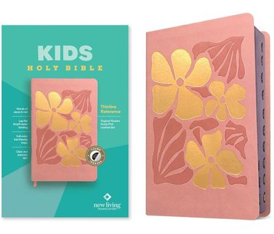 NLT Kids Thinline Reference Bible, LeatherLike, Tropical Pink, Indexed