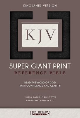 KJV Super Giant Print Reference Bible, Flexisoft, Black