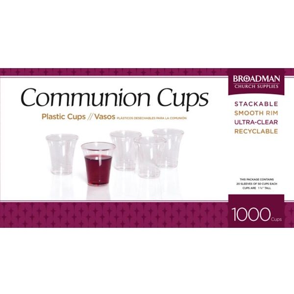 Broadman Disposable Plastic Communion Cups (Box of 1,000) 1-3/8 Inches Deep