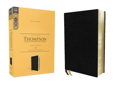 KJV Large Print Thompson Chain Reference Bible, European Bonded Leather, Black