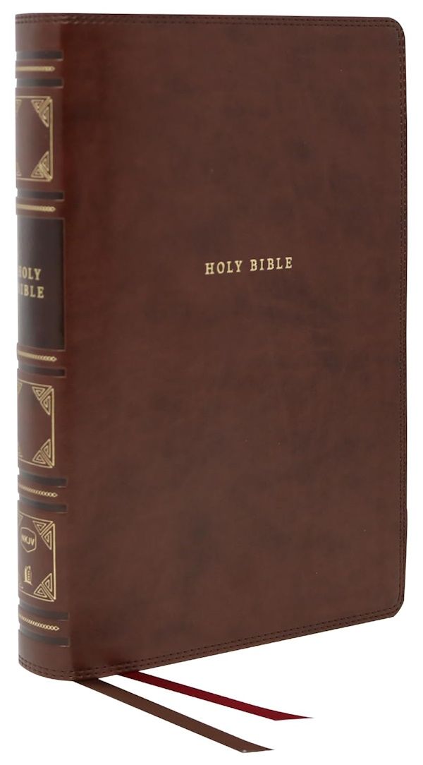 NKJV Classic Verse-by-Verse, Center-Column Reference Bible, Leathersoft, Brown