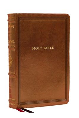 NKJV Large Print Reference Bible, Leathersoft, Brown