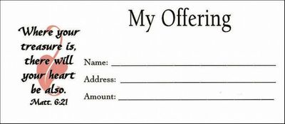 Envelope: My Offering No. 3 Size (4.25 in x 2.125 in) Envelope: My Offering No. 3 Size (4.25 in x 2.125 in)