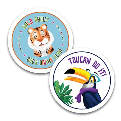 Untangled VBS Critter Stickers  (pk of 12)