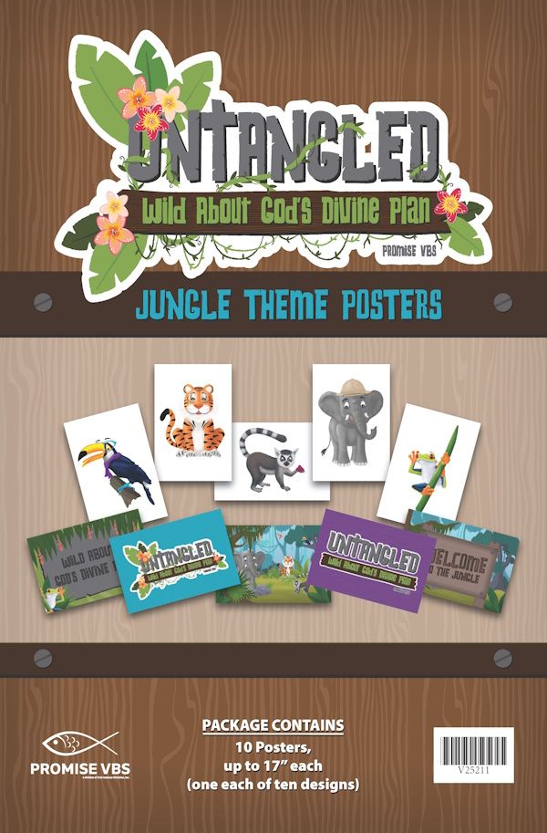 Untangled VBS Jungle Theme Posters (pk of 10) Untangled VBS Jungle Theme Posters (pk of 10)