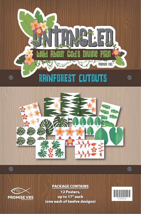 Untangled VBS Rainforest Cutouts (pk of 12) Untangled VBS Rainforest Cutouts (pk of 12)