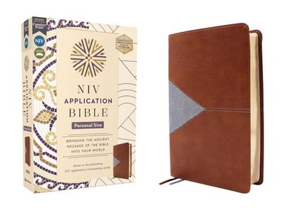 NIV Application Bible, Personal Size, Leathersoft, Brown/Blue NIV Application Bible, Personal Size, Leathersoft, Brown/Blue