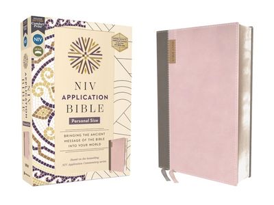 NIV Application Bible, Personal Size, Leathersoft, Pink/Gray NIV Application Bible, Personal Size, Leathersoft, Pink/Gray