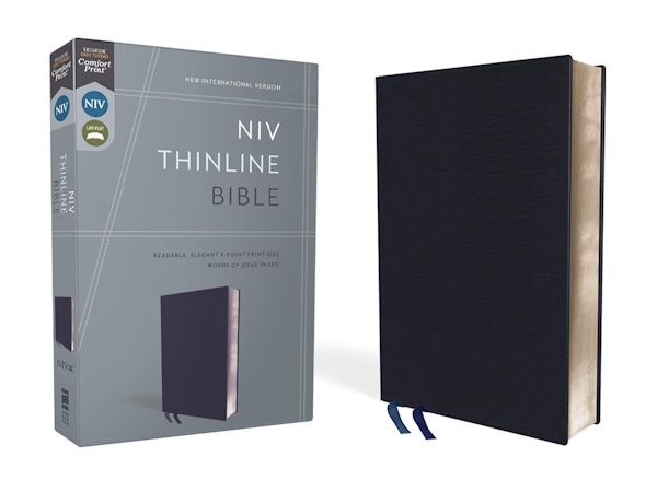 NIV Thinline Bible, Bonded Leather, Navy 