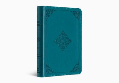 ESV Compact Bible, TruTone, Deep Teal, Fleur-de-lis Design