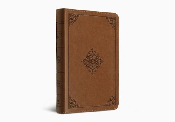 ESV Compact Bible, TruTone, English Saddle, Ornament Design ESV Compact Bible, TruTone, English Saddle, Ornament Design
