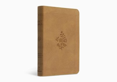 ESV Compact Bible, TruTone, Nubuck Caramel, Wildflower Design
