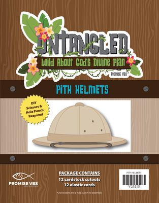 Untangled VBS Pith Helmets (pk of 12) Untangled VBS Pith Helmets (pk of 12)